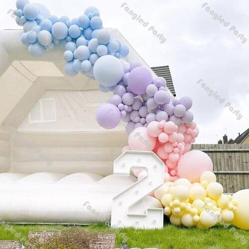 202pcs Macaron Blue Purple Pink Yellow Balloons Arch Kit Wedding Gender Reveal Decorations Baby Shower Birthday Party Favors