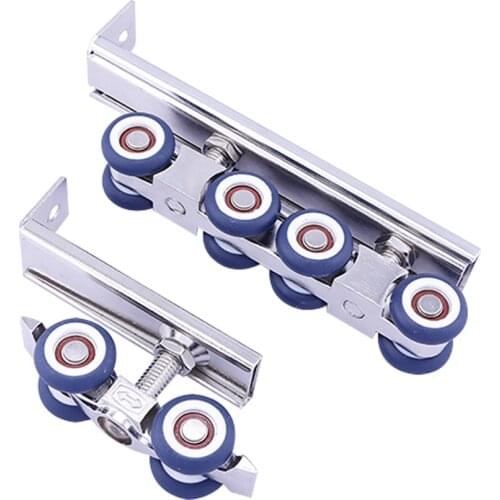 Blue zinc alloy 4 wheel Wardrobe Closet Cabinet Pulley Hardware Sliding Door Rollers
