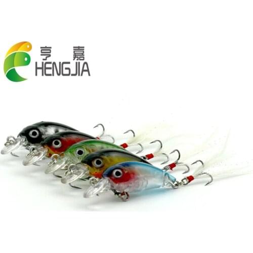 HENGJIA 50pcs crankbaits fishing lures 4g 4.5cm 10#japan hooks fishing baits wobble crankbaits pike pesca bass fishing tackles