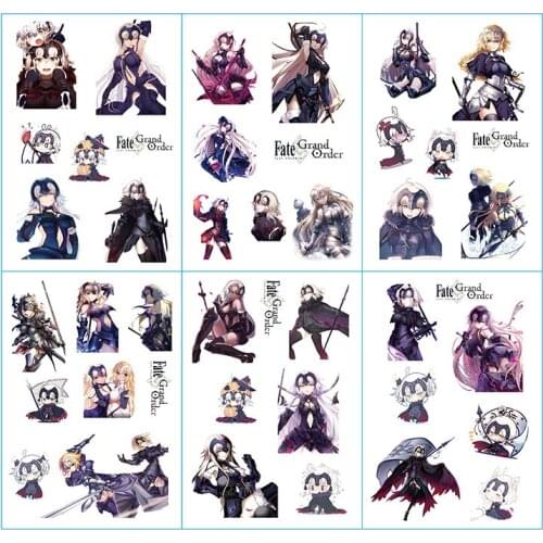6 Sheets/Set Anime Fate Grand Order Decorative Sticker Scrapbooking DIY Craft Stickers Stationery