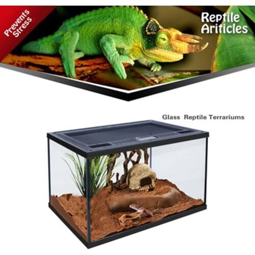 Large All natural Glass Reptile Box, reptile tank, turtle tank, fish tank, Lizard Tank For Indoor Pet Rasing With large lid