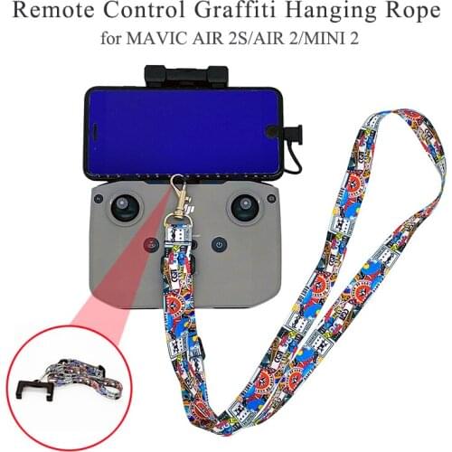 Used for DJI MAVIC AIR 2S/2 MINI 2 remote control graffiti lanyard neck sling hanging buckle