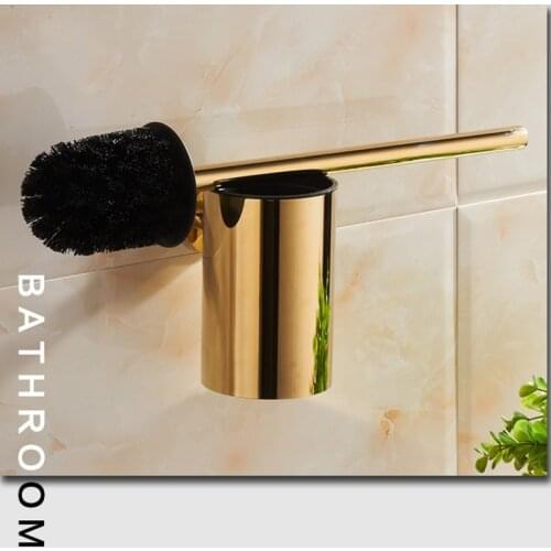 WC 304 Stainless Steel toilet brush wall mounted matte black toilet brush holder chrome/ORB/golden toilet brush set