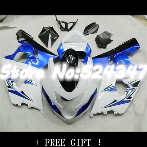 Fei-fairing for Motocycle white blue black GSXR 600 750 2004 2005 K4 GSXR600 GSXR750 04-05 R600 R750 K4