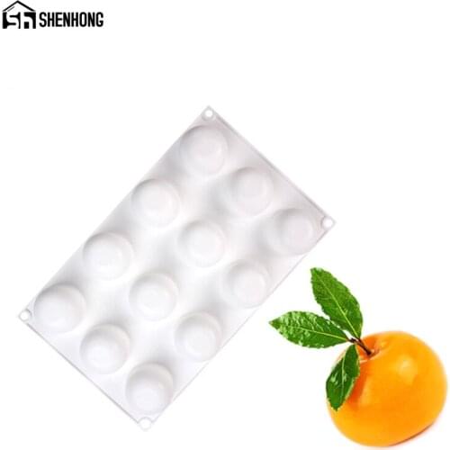 SHENHONG Orange Cake Mold For Baking Dessert Art Mousse Silicone 3D Mould Silikonowe Moule Pastry Chocolate Pan