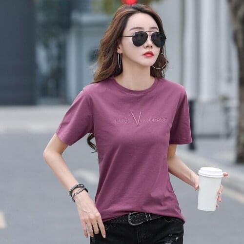Женские однотонные футболки Foxmertor China At AliExpress
