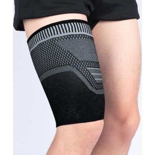 1pc Legwarmers Breathable Anti-sweat Anti-slip Compression Thigh Protector Upper Leg Cover Knee Pads Protective Gear