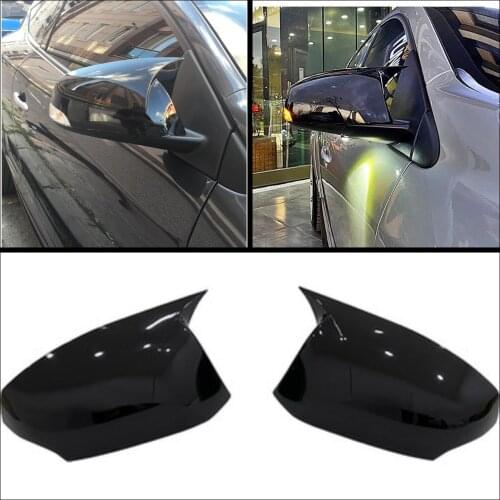 2 Pieces High Quality ABS Plastic Bat Style Mirror Covers Caps RearView Mirror Case Cover Piano Black For Renault Megane 3 MK3