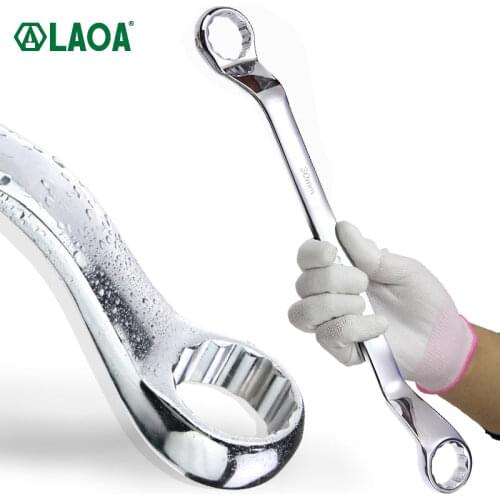 LAOA CR-V Mirror Double Torx Wrench 5.5mm-32mm Three Layer Electroplating Anti-slip Tooth Pattern