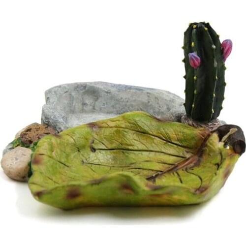 Pets Supplies Crawler Pet Feeder Bowl Basin Resin Food Water Pot Reptile Turtle Tortoise Scorpion Lizard Crabs Aquarium Decor