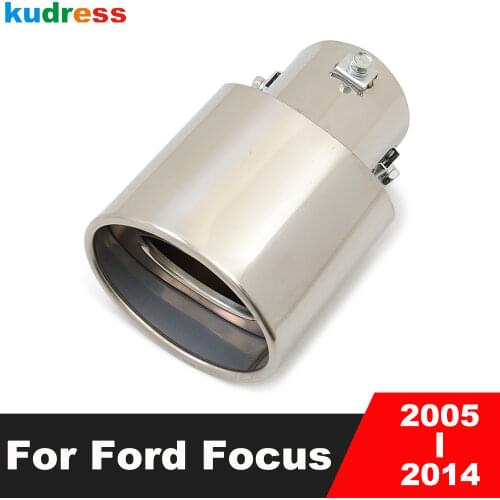 For Ford Focus 2005-2009 2010 2011 2012 2013 2014 Stainless Steel Rear Tail Exhaust Muffler Tip Pipe Cover Trim Silencer Trims