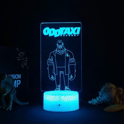 Odd Taxi Wadagaki Sakura Anime Figure LED Night Lights Led Panel Lights 3D Lamp Cute Room Decor Gift For Friends Manga OT