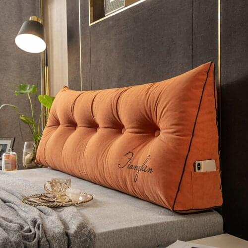 New Fashion Large Backrest Removable Lumbar Pillow Triangular Sofa Cushion Comfortable Bedside Cushions Long Pillows Decor Home