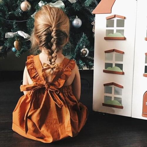 2020 New Summer Cute Little Girl Solid Princess Dress Children Girls Dresses for Party and Wedding Toddler Kids Ruffles Clothes