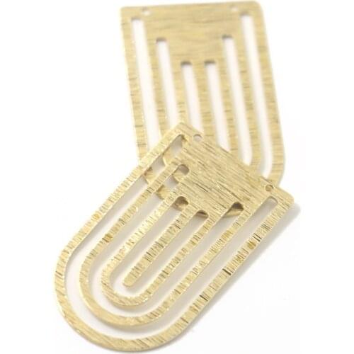 Brushed Arch Rainbow Cloud Connector Pendant 20*35mm Handmade Fashion Pendant Earring Necklace Jewelry Making DIY Components