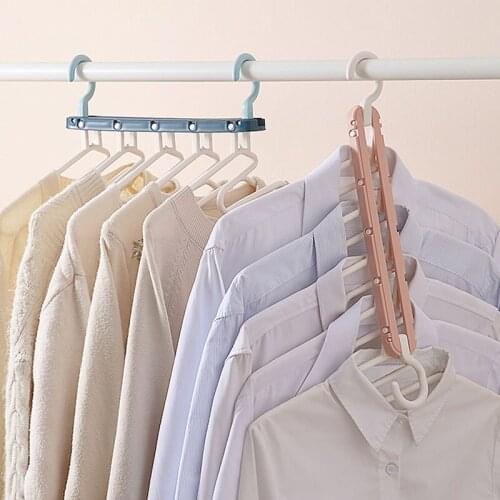 Portable Clothing Rack Hangers For Clothes Plastic Hangers Clothes Organizer Drain Rack Simple Seamless Storage Organizer