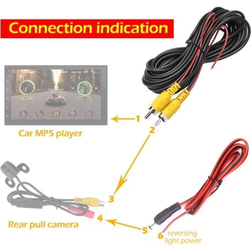 Durable Rear View Camera Video Cable RCA Video Cable 2.4GHz Wireless Video Transmitter Receiver for Rear View Camera