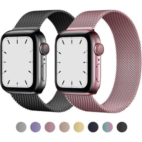 Strap For Apple Watch Band 44mm 40mm 38mm 42mm 44 mm Magnetic Loop Stainless Steel Metal Bracelet iWatch 3 4 5 6 SE Band Correa