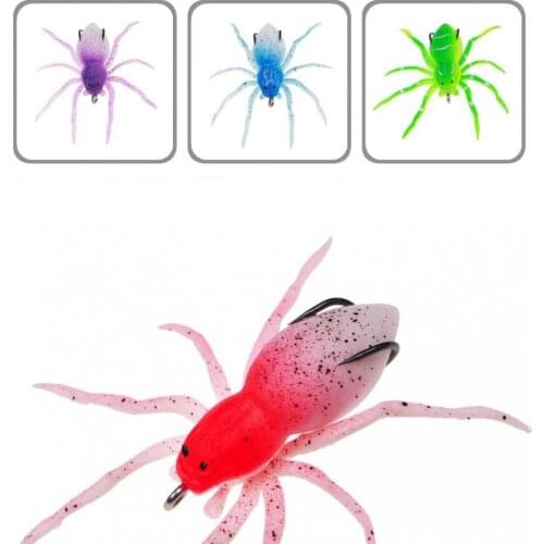 Fishing Bait Silicone Spider Bait Colorful Sharp Hook Exquisite Artificial Silicone Bait Soft Spider Wobblers