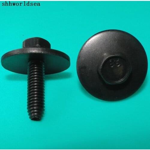Shhworldsea 100pcs Free Shipping Zinc Black Hexagon Tapping Self-Drilling Screw Fastener Clip