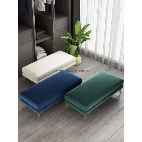 Nordic shoe changing stool bedroom bed end stool bed couch net red bed front sofa stool light luxury bench technology cloth beds