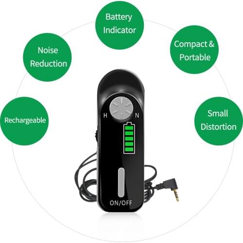 AXON Hearing Aids Digital Sound Amplifier Hearing Device Noise Reduction with Headphones 8 Earplugs for Adults Elderly