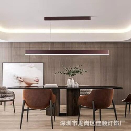 Dining room led chandelier strip lamp modern simple office lamp northern Europe simple personality study dining room strip lamp