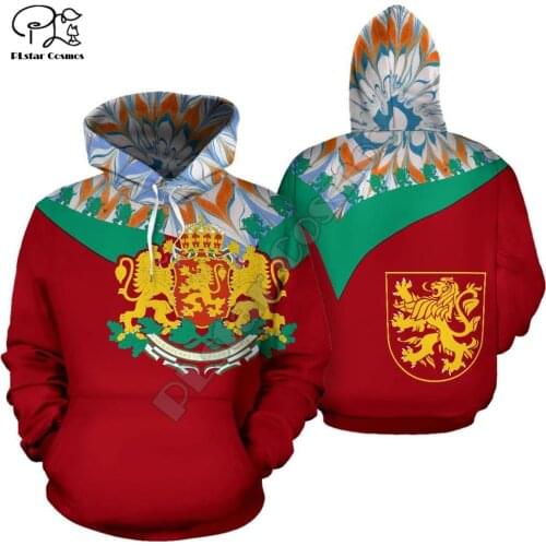 Men Bulgaria flag 3d print hoodie long sleeve Sweatshirts jacket women unisex pullover tracksuit with hood hoody autumn outwear