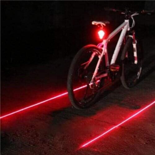 Bicycle LED Rear Tail light Waterproof Safety Warning Light 5 LED and 2 Laser Night Mountain Bike Light Rear Lamp Bycicle Light