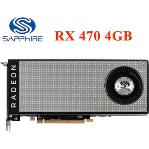SAPPHIRE RX 470 4GB Video Card 256Bit GDDR5 Graphics Cards For AMD RX 400 Series Cards RX470 4G DisplayPort HDMI RX474 Used