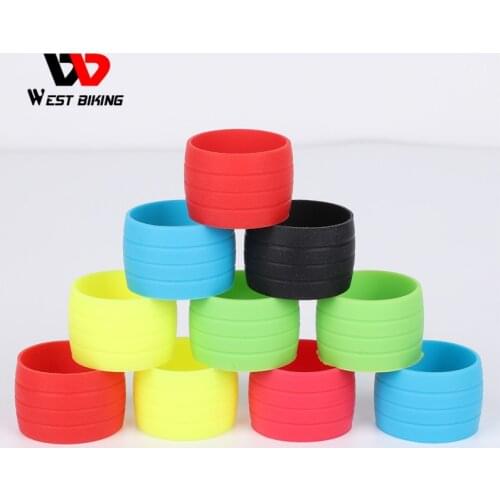 1 Pair Silicone Plugs Road Bike Handlebar end Bar Tape Fixed Ring Anti-Skip Waterproof Rubber Wear Resistant Bicycle Accessories