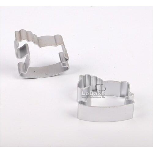 10pcs/lot) Small size horse cartoon animal shape Aluminium cookies cutter tools pineapple cake molds for DIY bakery supplies