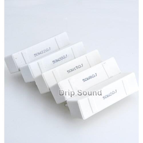 2pcs 2Ohm-22Ohm 50W Speaker Frequency Divider Audio Stereo Crossover Ceramic Resistance Cement Resistor