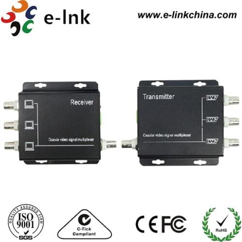 3 Port CCTV analog camera video multiplexer