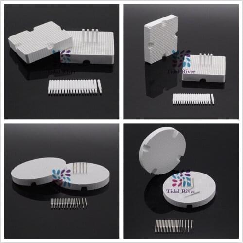 4/Pcs Dentist Ceramic Honeycomb Firing Trays & 20/Pcs Zirconia & 20Pcs Metal Pins Dental Lab Supplies