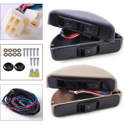 DWCX Car Front 2 Door 12V Power Window Lock Kit 3 Rocker Switch Universal for Audi A4 Ford Focus Toyota Corolla Volkswagen Jetta