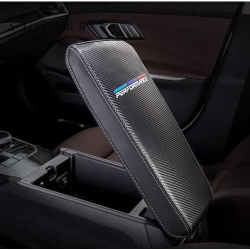 Car Styling For BMW 3 Series G20 G28 leather Center Console Armrest Storage Box Panel Decoration Interior Covers Stickers Trim