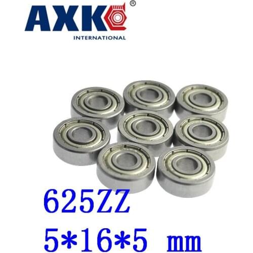 Axk 10pcs Free Shipping Miniature Deep Groove Ball Bearing 625zz 5*16*5 Mm