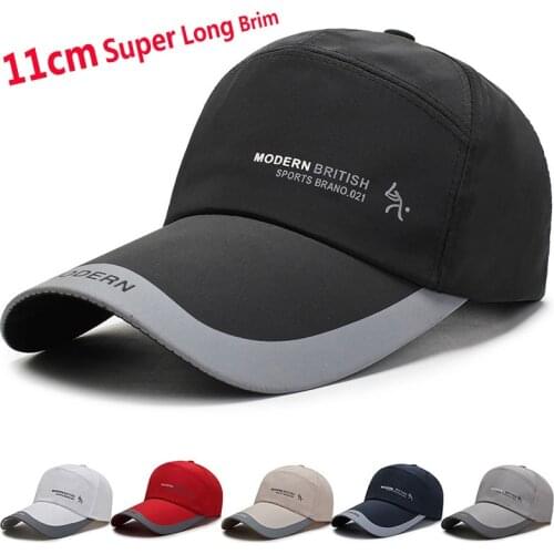 Best Selling Super Long Brim Baseball Caps Unisex Summer Visor Gorras Snapback Hats Bone Men Czapki Z Daszkiem Women Casquette