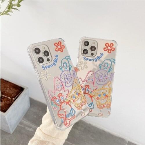 PINZHENG Cartoon Mobile Phone Case For iPhone 7 8 Plus Soft Silicone Protective Cover For X XS XR 11 12 Pro Max SE 2020 Cases