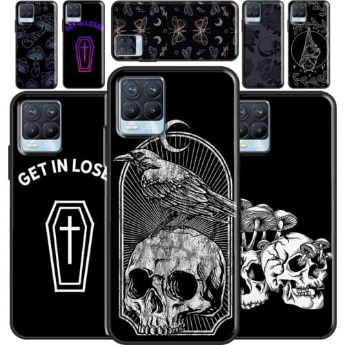 Skull Gothic Creepy Pastel Goth For OPPO Realme 7 Pro 8 Pro Q3 C3 C21 GT Case For OnePlus 8T 9R Nord 2 7 8 9 Pro Cover