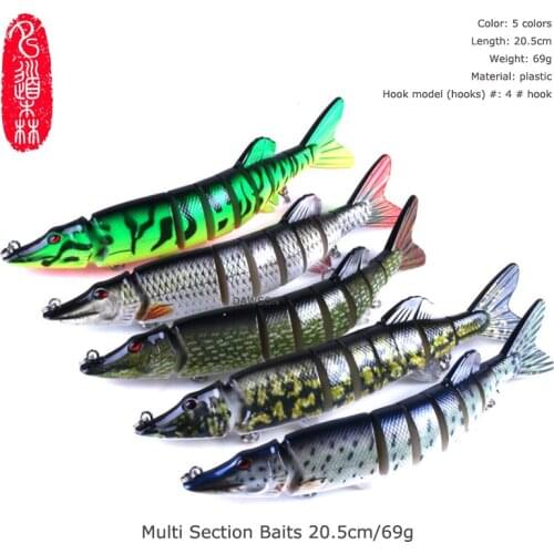 Dsjuggling Multi Section Baits 20.5cm/69g Box Of Dogfish Lure Bionic Fishing Gear Wholesale