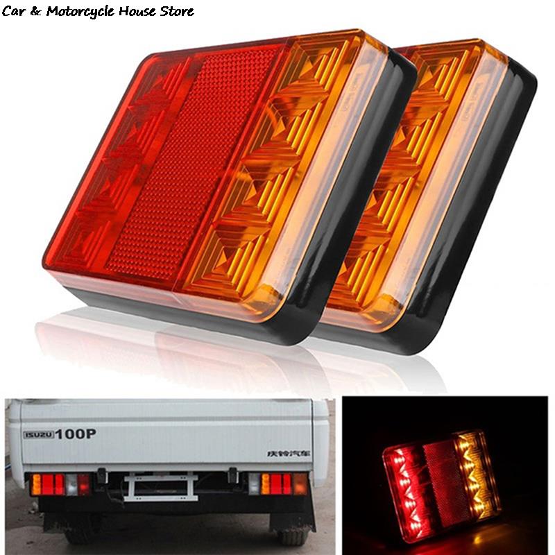 Hot Sale Car Truck LED Rear 12V Lights Rear Lamps Waterproof TailightTail Light Warning Parts For Trailer Caravans DC