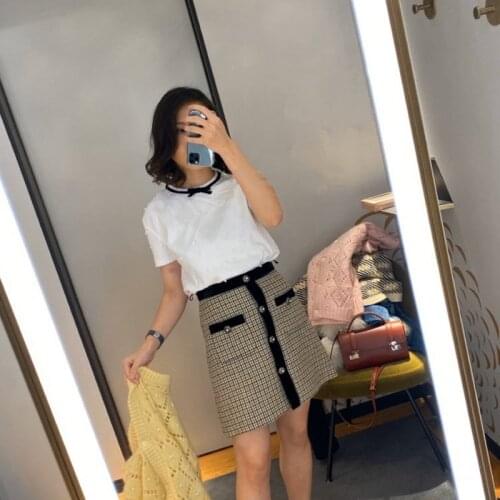 Women Summer Fashion Casual Solid Color Pear Bow Cotton T-Shirt Female New Slim O-Neck Tees Ladies Brand High Quality Tops ML183