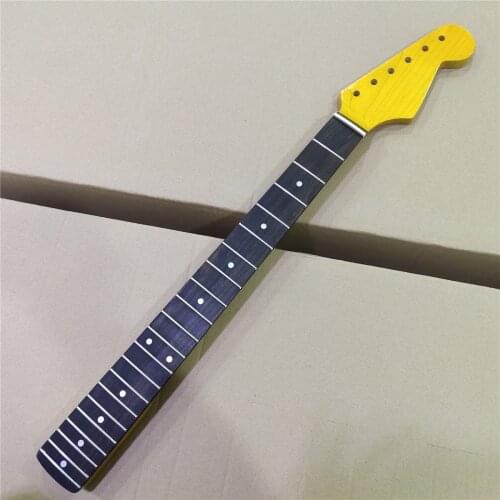 Free shipping Maple 21 Fret Vintage Electric Guitar Neck parts Rosewood Fingerboard ST style yellow
