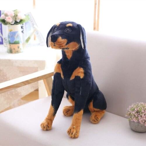 Simulation Dog Plush toy Creative Realistic Animal Sitting Dog Dolls Stuffed Soft Toys for Children Baby Christmas Birthday Gift
