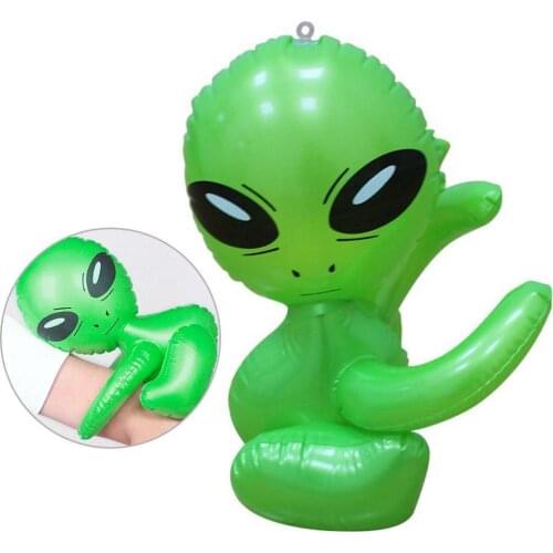 Kawaii Inflatable Green Alien Model Toys Child Inflated Toys CosPlay Halloween/Birthday Party Supplies Kids Science Teach Toys