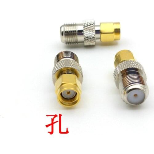 50pcs-100PCS copper F Type Female Jack to RP-SMA Male Plug Center RF Coaxial Connector