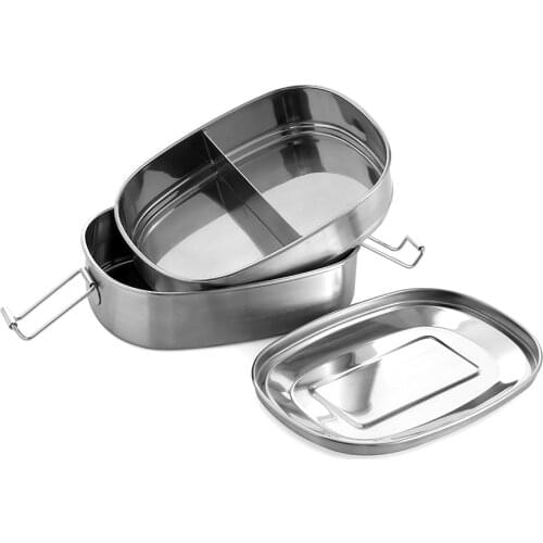 Stainless Steel Lunch Box Bento Container 2 Tier