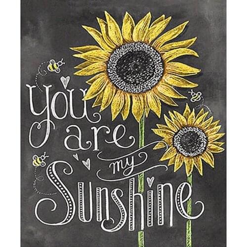 LaoJieYuan Diamond Painting Full Drill Square/Round Daimond Painting"Chalkboard Drawing Sunshine Text Card Art" Embroidery